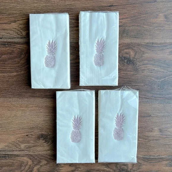 Pineapple Dinner Party Napkins | Rose Gold Foil | Rose Gold | Beach Party | Luau - Picture 3 of 12